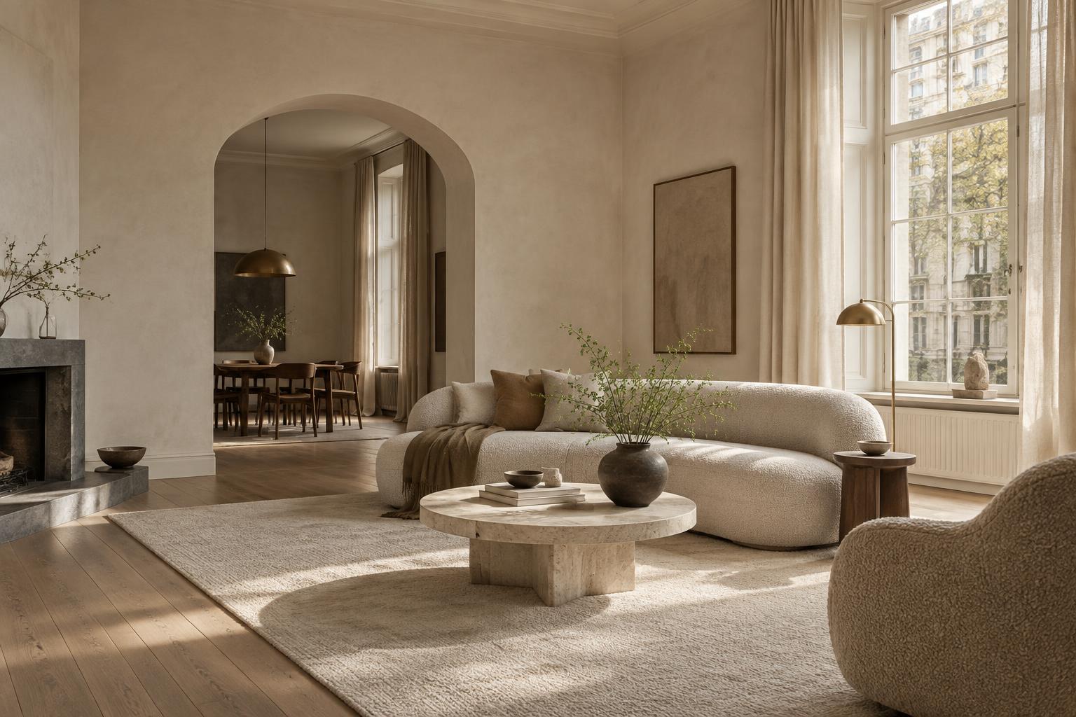 Warm en verfijnd interieur met natuurlijke materialen
